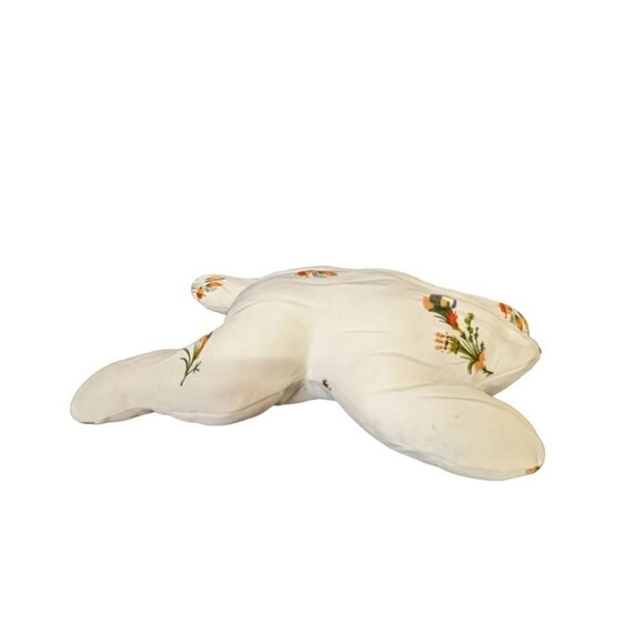 Handmade frog plush stuffed animal toy floral vintage - Picture 4 of 5